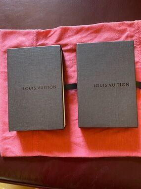 Two Louis Vuitton Dark Brown Boxes